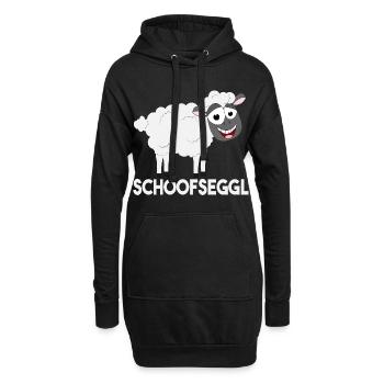 Schwäbisch Schoofseggl - Hoodie-Kleid - Schwarz - Vorne