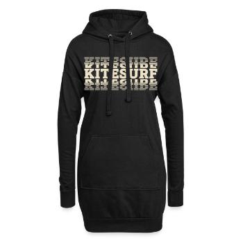 Kitesurfen Kitesurf Kitesurfer Kiteboard - Hoodie-Kleid - Schwarz - Vorne