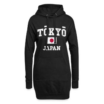 Tokyo Japan Retro Logo - Hoodie-Kleid - Schwarz - Vorne