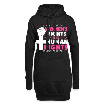 Women's Rights Are Human Rights - Hoodie-Kleid - Schwarz - Vorne