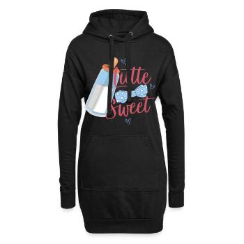 Bébé petit et doux - Sweat-shirt à capuche long Femme - noir - Devant