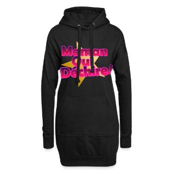 Maman Qui Déchire - Sweat-shirt à capuche long Femme - noir - Devant