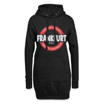 Francfort Allemagne Ville Skyline Accueil Amour - Sweat-shirt à capuche long Femme - noir - Devant