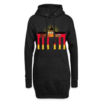 Allemagne Porte de Brandebourg Or Rouge Noir - Sweat-shirt à capuche long Femme - noir - Devant