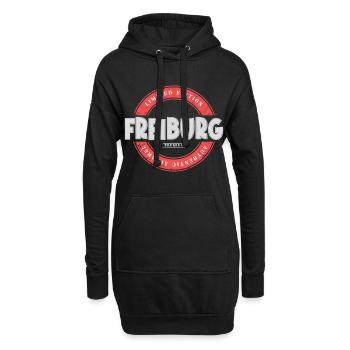 Freiburg Allemagne Ville Skyline Accueil Amour - Sweat-shirt à capuche long Femme - noir - Devant