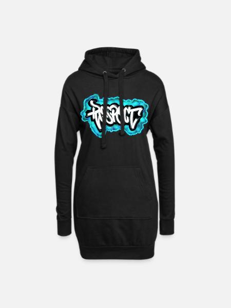 Respect Graffiti design - Hoodie-Kleid - Schwarz