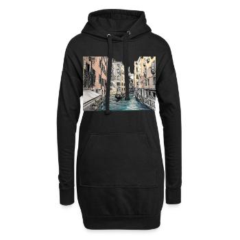 Venedig - Hoodie-Kleid - Schwarz - Vorne