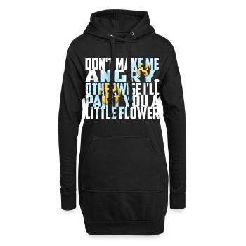 Ne me mettez pas en colère - Sweat-shirt à capuche long Femme - noir - Devant