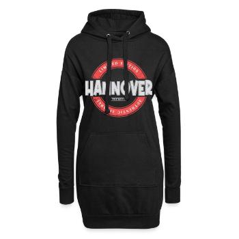 Hannover Deutschland Stadt Skyline Heimat Liebe - Hoodie-Kleid - Schwarz - Vorne