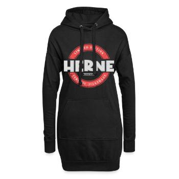 Herne Allemagne Ville Skyline Accueil Amour - Sweat-shirt à capuche long Femme - noir - Devant
