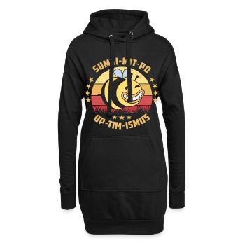 Optimismus oder Sumsi mit Po - Hoodie-Kleid - Schwarz - Vorne