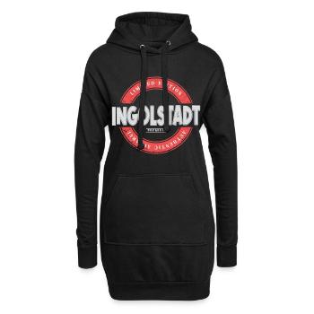 Ingolstadt Deutschland Stadt Skyline Heimat Liebe - Hoodie-Kleid - Schwarz - Vorne