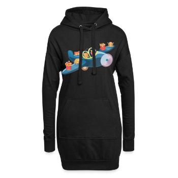 Bombardier calorique - Sweat-shirt à capuche long Femme - noir - Devant