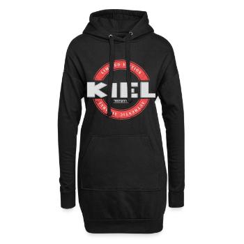 Kiel Deutschland Stadt Skyline Heimat Liebe - Hoodie-Kleid - Schwarz - Vorne