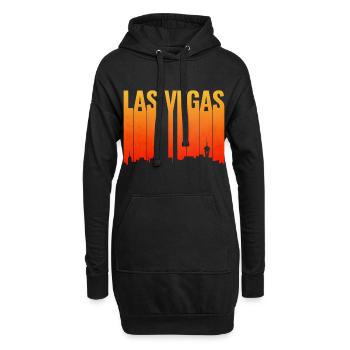 Las Vegas Skyline Sonnenuntergang - Hoodie-Kleid - Schwarz - Vorne