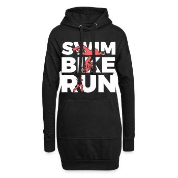 Natation Cyclisme Course à pied Répétition - Sweat-shirt à capuche long Femme - noir - Devant