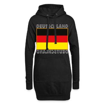 Deutschlandflagge - Deutschland WM / EM Fussball - Hoodie-Kleid - Schwarz - Vorne