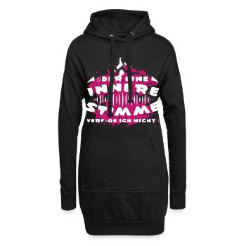 Innere Stimme - Hoodie-Kleid - Schwarz - Vorne