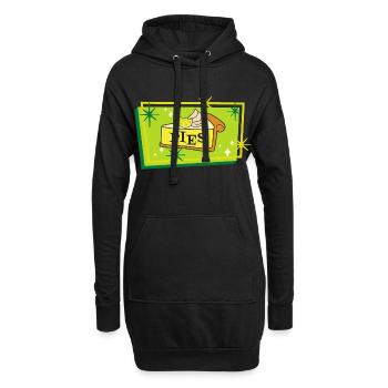 Käsekuchen Liebhaber - Hoodie-Kleid - Schwarz - Vorne