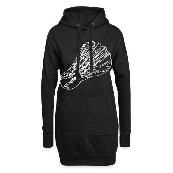 Croquis de badminton - Sweat-shirt à capuche long Femme - noir - Devant