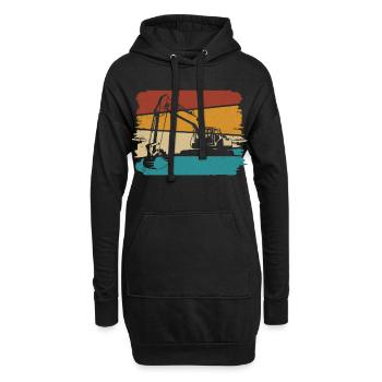 Bagger - Hoodie-Kleid - Schwarz - Vorne