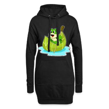 Petit bateau Frog - Sweat-shirt à capuche long Femme - noir - Devant