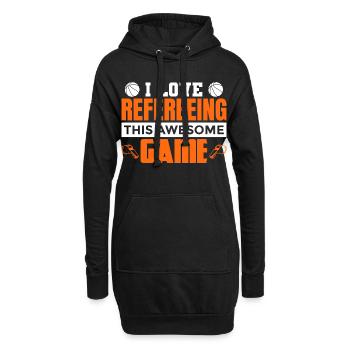 Arbitres de basket-ball - Sweat-shirt à capuche long Femme - noir - Devant