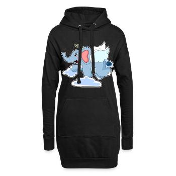 Ailes d’Ange d’Éléphant - Sweat-shirt à capuche long Femme - noir - Devant