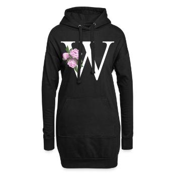 W - Hoodie-Kleid - Schwarz - Vorne