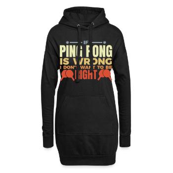 Tischtennisspieler Witz - Hoodie-Kleid - Schwarz - Vorne