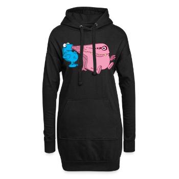 Energiestaubsauger Monster - Hoodie-Kleid - Schwarz - Vorne
