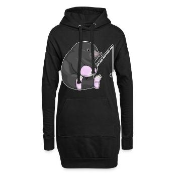 Canne à pêche Mole Angler Canne à pêche - Sweat-shirt à capuche long Femme - noir - Devant