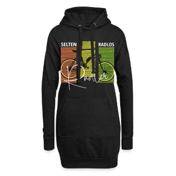 Radler selten radlos Geschenk - Hoodie-Kleid - Schwarz - Vorne