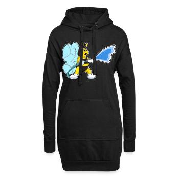 Biene Feuerwehrmann Feuerwehrschlauch Feuerwehr - Hoodie-Kleid - Schwarz - Vorne