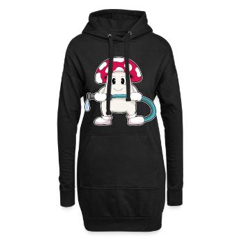 Pilz Feuerwehrmann Feuerwehrschlauch Feuerwehr - Hoodie-Kleid - Schwarz - Vorne
