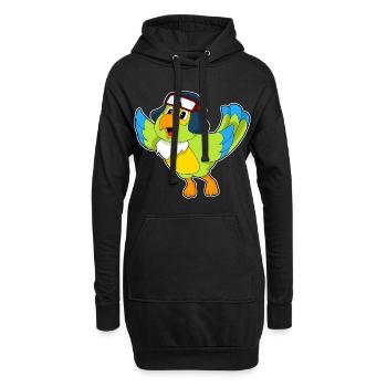 Casquette pilote Parrot - Sweat-shirt à capuche long Femme - noir - Devant
