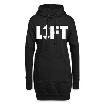 Heben Kreuzheben Gewichtheben Gewichtheben Gewicht - Hoodie-Kleid - Schwarz - Vorne