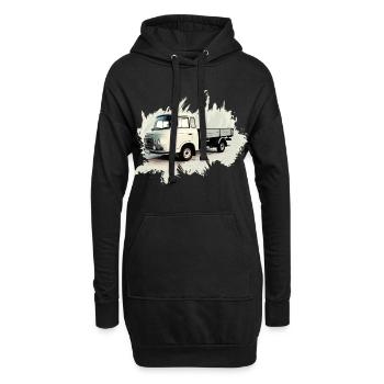Camion à plateau BARKAS B1000 - Sweat-shirt à capuche long Femme - noir - Devant