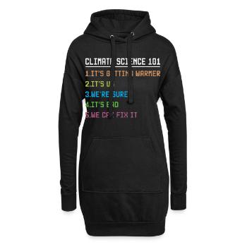 Marche des sciences Jour de la Terre Scientifiques sur les changements climatiques - Sweat-shirt à capuche long Femme - noir - Devant
