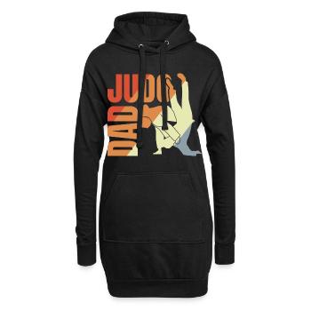 Judo Papa - Hoodie-Kleid - Schwarz - Vorne