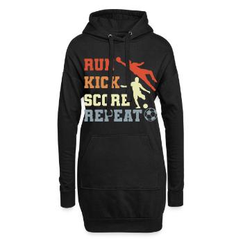 Fußballspieler Routine - Hoodie-Kleid - Schwarz - Vorne