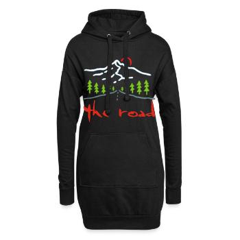 Die Straße - Hoodie-Kleid - Schwarz - Vorne