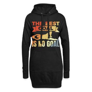 Gardien de but - Sweat-shirt à capuche long Femme - noir - Devant