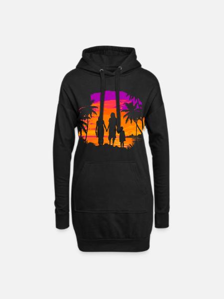SONNENUNTERGANG - Hoodie-Kleid - Schwarz