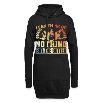 Spruch Bowlingspieler - Hoodie-Kleid - Schwarz - Vorne