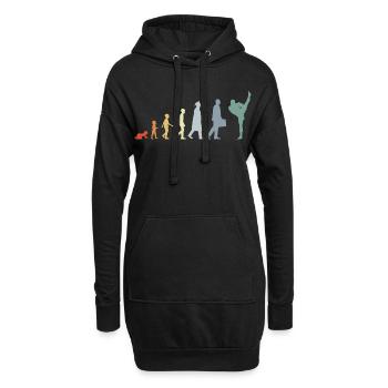 Vintage Kickboxing Evolution - Hoodie-Kleid - Schwarz - Vorne
