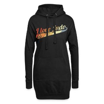 Judo Kämpfer - Hoodie-Kleid - Schwarz - Vorne