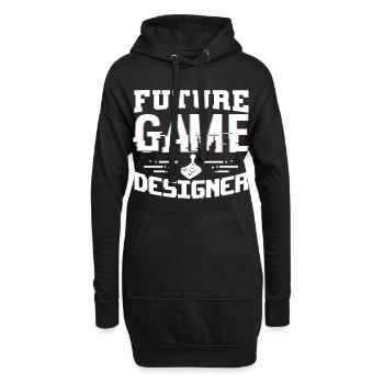 Game Designer Junge - Hoodie-Kleid - Schwarz - Vorne