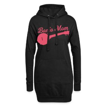 Banjospieler Mutter - Hoodie-Kleid - Schwarz - Vorne