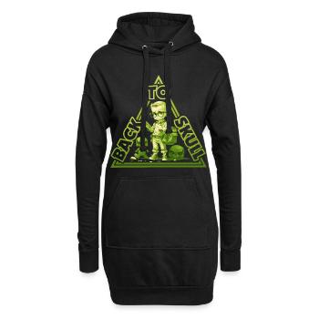 Retour à l'école - vert - Sweat-shirt à capuche long Femme - noir - Devant